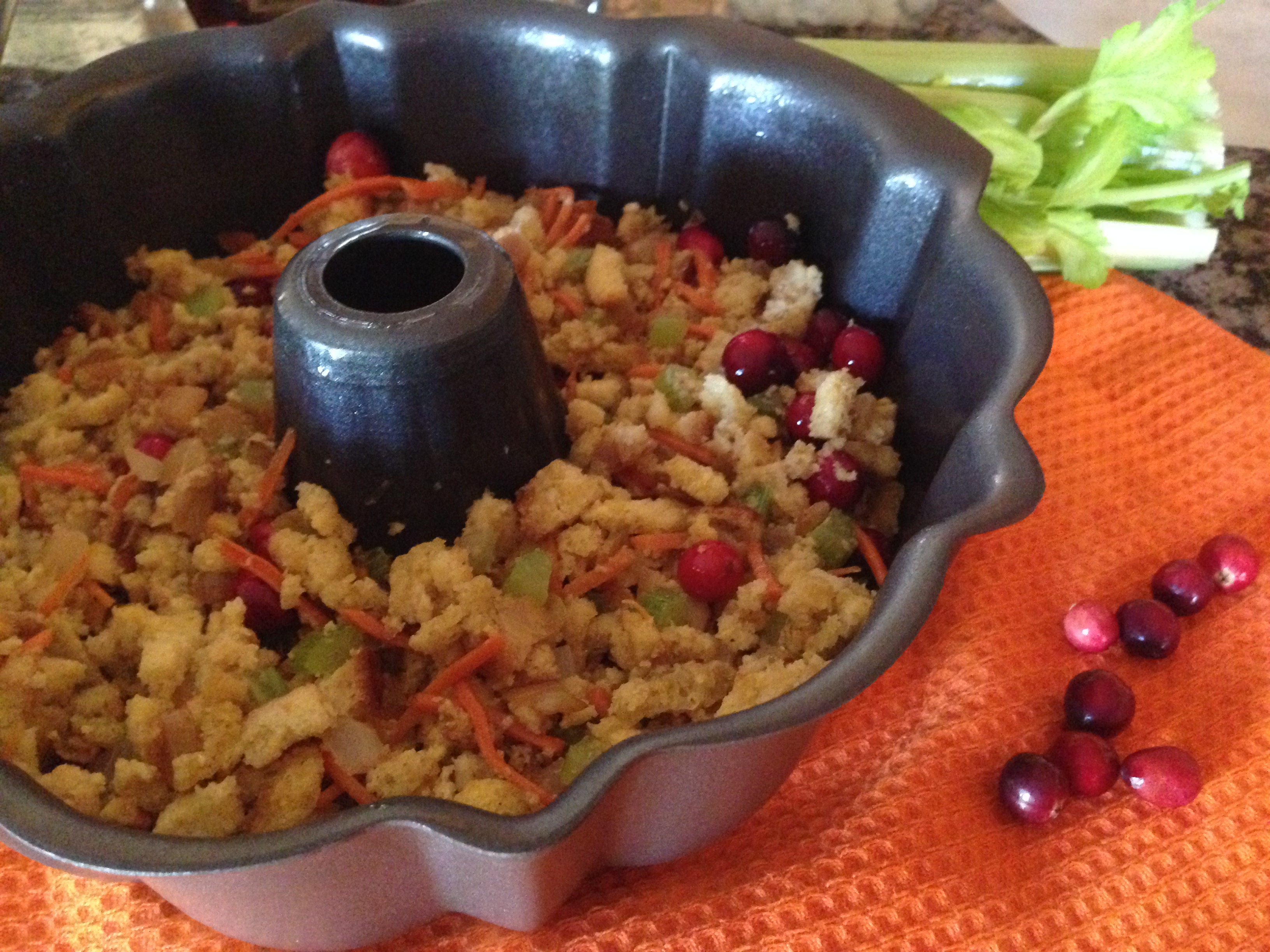 Cornbread dressing with cranberries